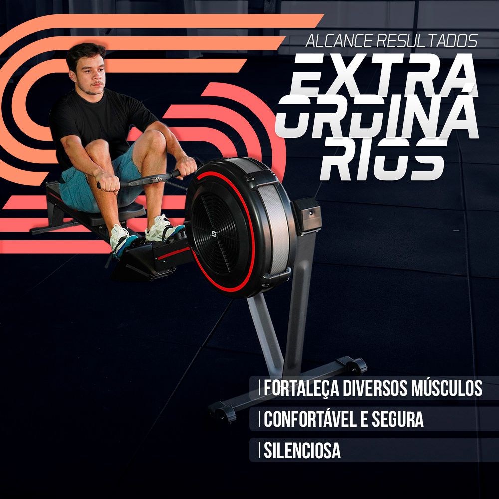 Simulador Air Remo Consport - Treino Funcional e Cardio Indoor