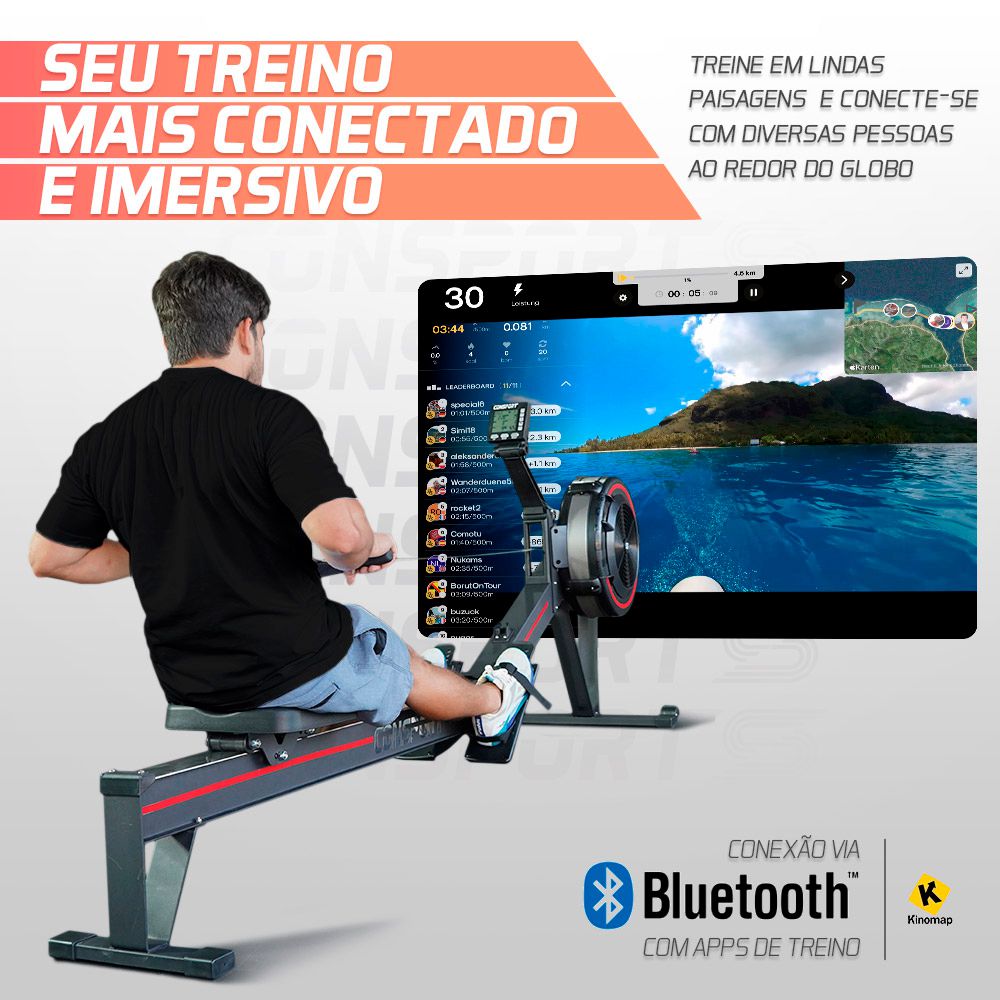 Simulador Air Remo Consport - Treino Funcional e Cardio Indoor