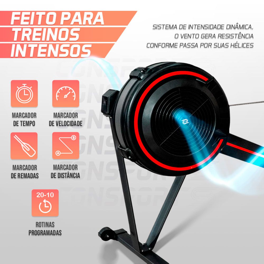 Simulador Air Remo Consport - Treino Funcional e Cardio Indoor
