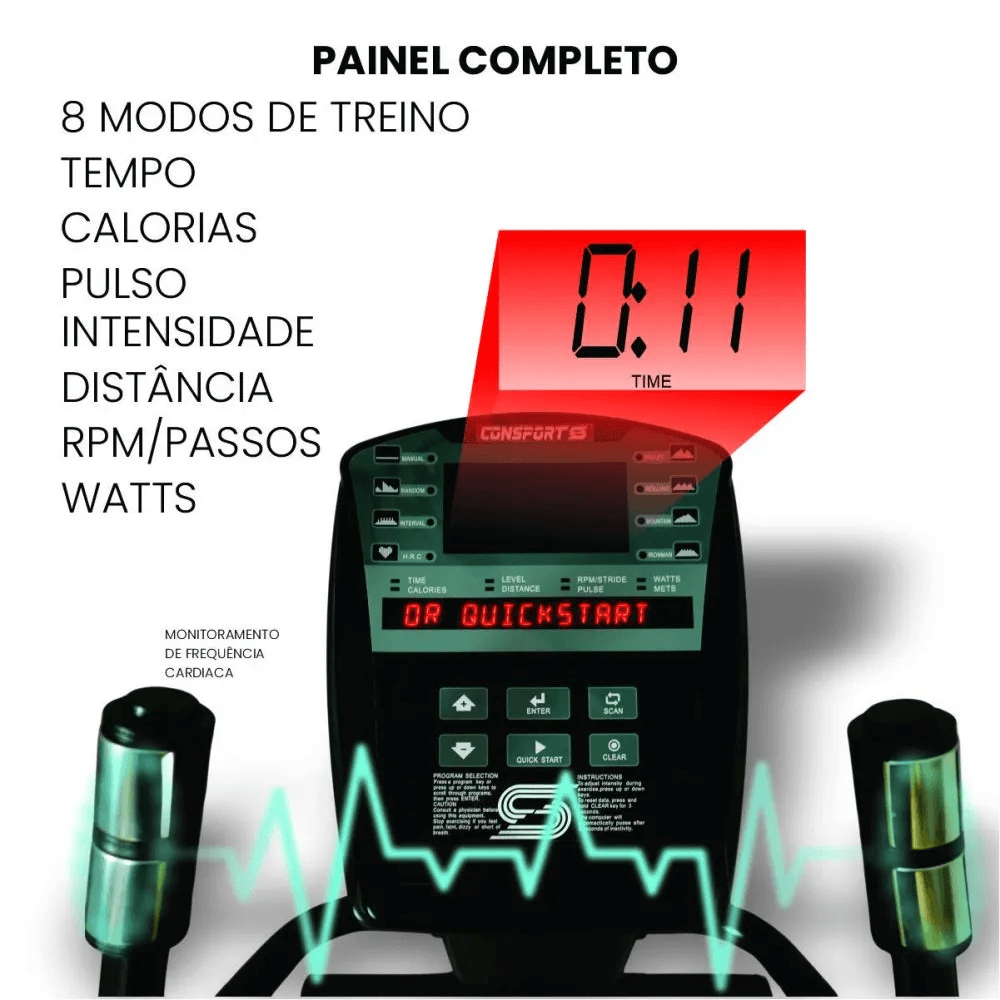 Pré-Venda Elíptico Profissional E-3000 - Consport