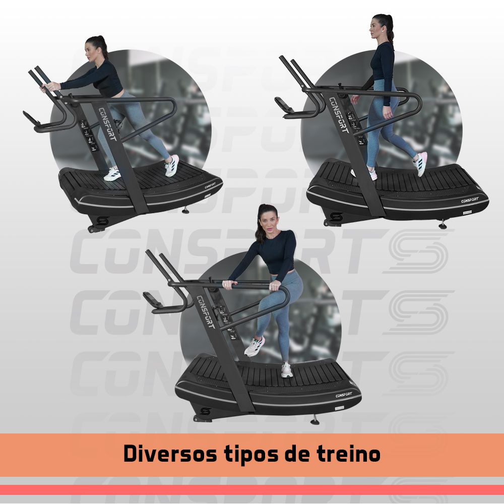 Esteira Curva Simulador de Corrida Consport - Simulador de Corrida Sem Motor para Treino Intenso