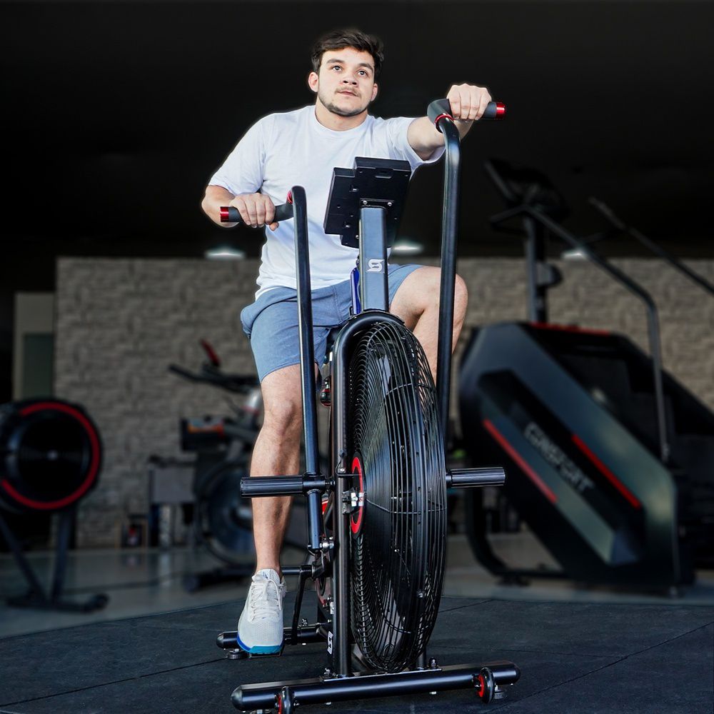 Kit Cardio Profissional Air Remo + Air Bike – Alta Intensidade, Estrutura Robusta e Treino de Corpo Inteiro | Consport