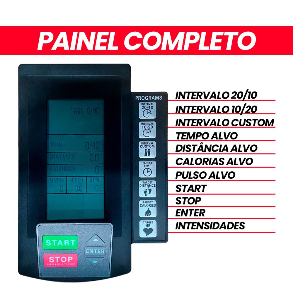 Kit Cardio Profissional Air Remo + Air Bike – Alta Intensidade, Estrutura Robusta e Treino de Corpo Inteiro | Consport