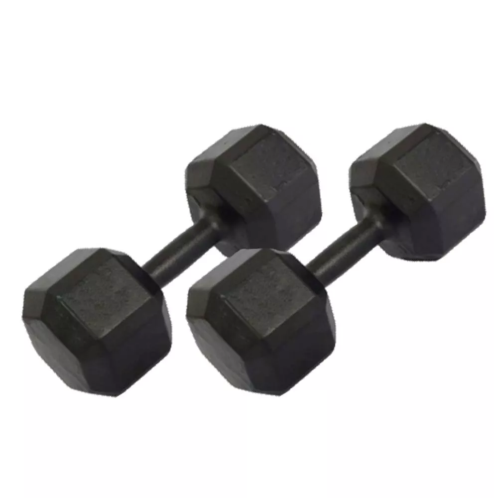 Par de Dumbbell Sextavado Pintado - 28kg