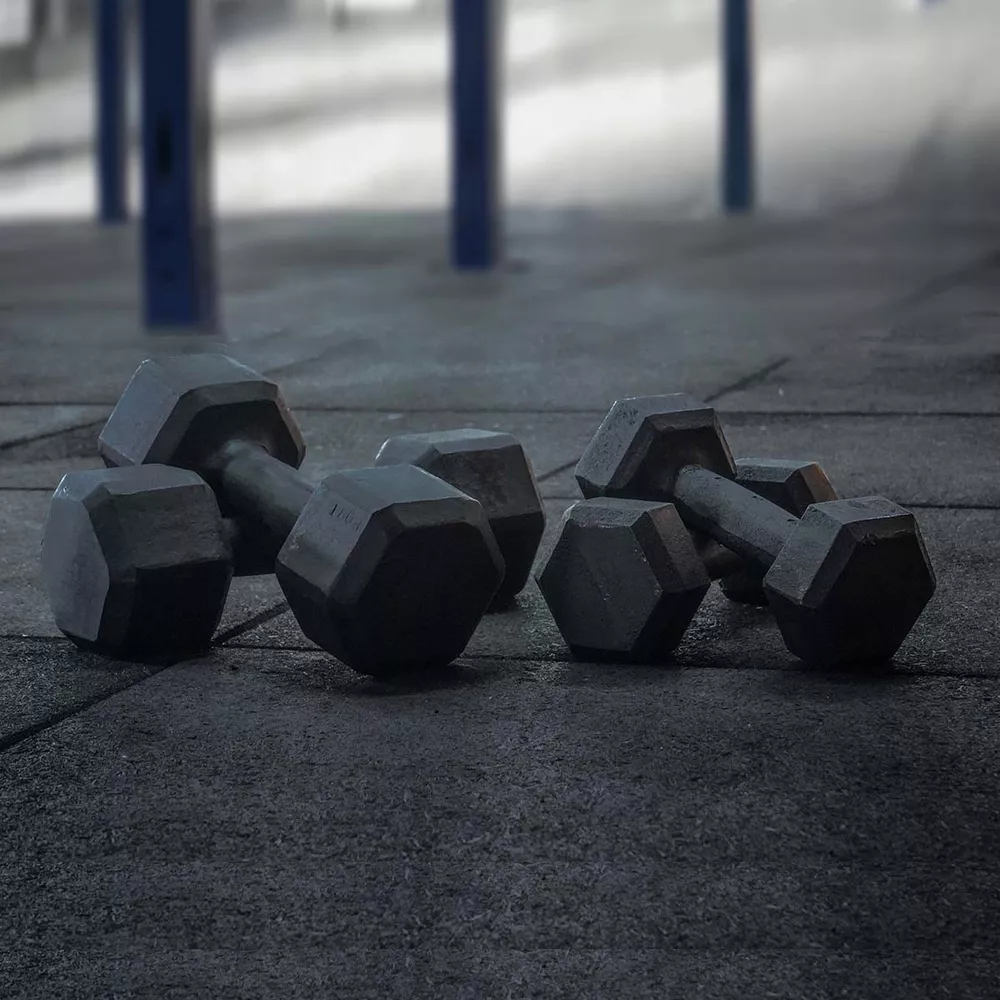 Par de Dumbbell Sextavado Pintado - 28kg