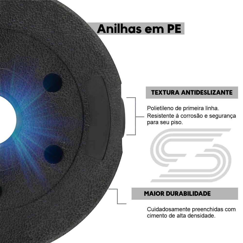 Kit 6 em 1 - Dumbbells, Barras e Kettlebell