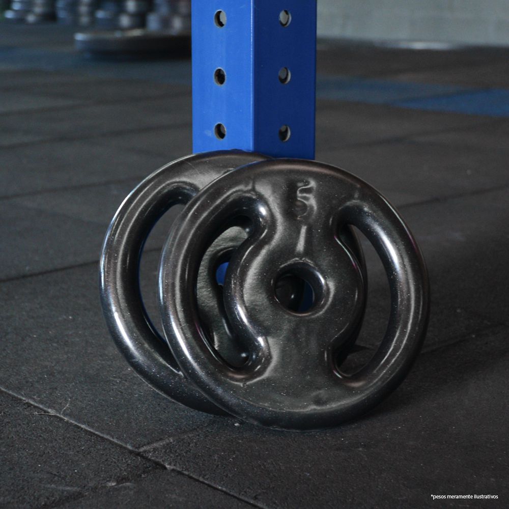 Anilha Emborrachada 1kg - Naturalfitness