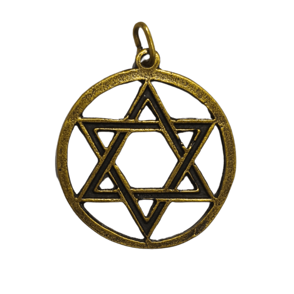 Medalha Estrela De Davi 2,8cm Ouro Velho
