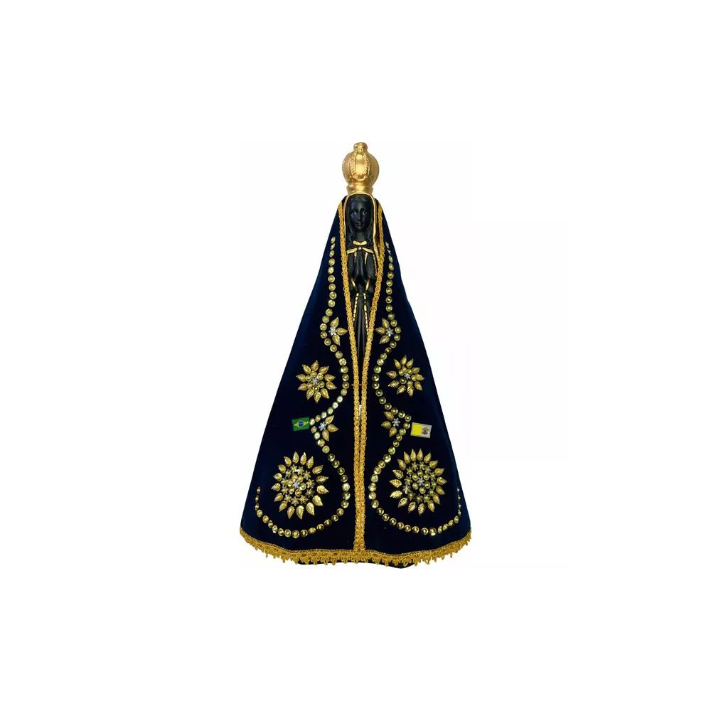 Imagem Gesso Nossa Senhora Aparecida Manto Com Caixa 60 Cm