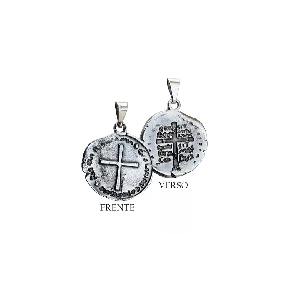 Medalha São Bento Original Duas Cruzes 25 Mm