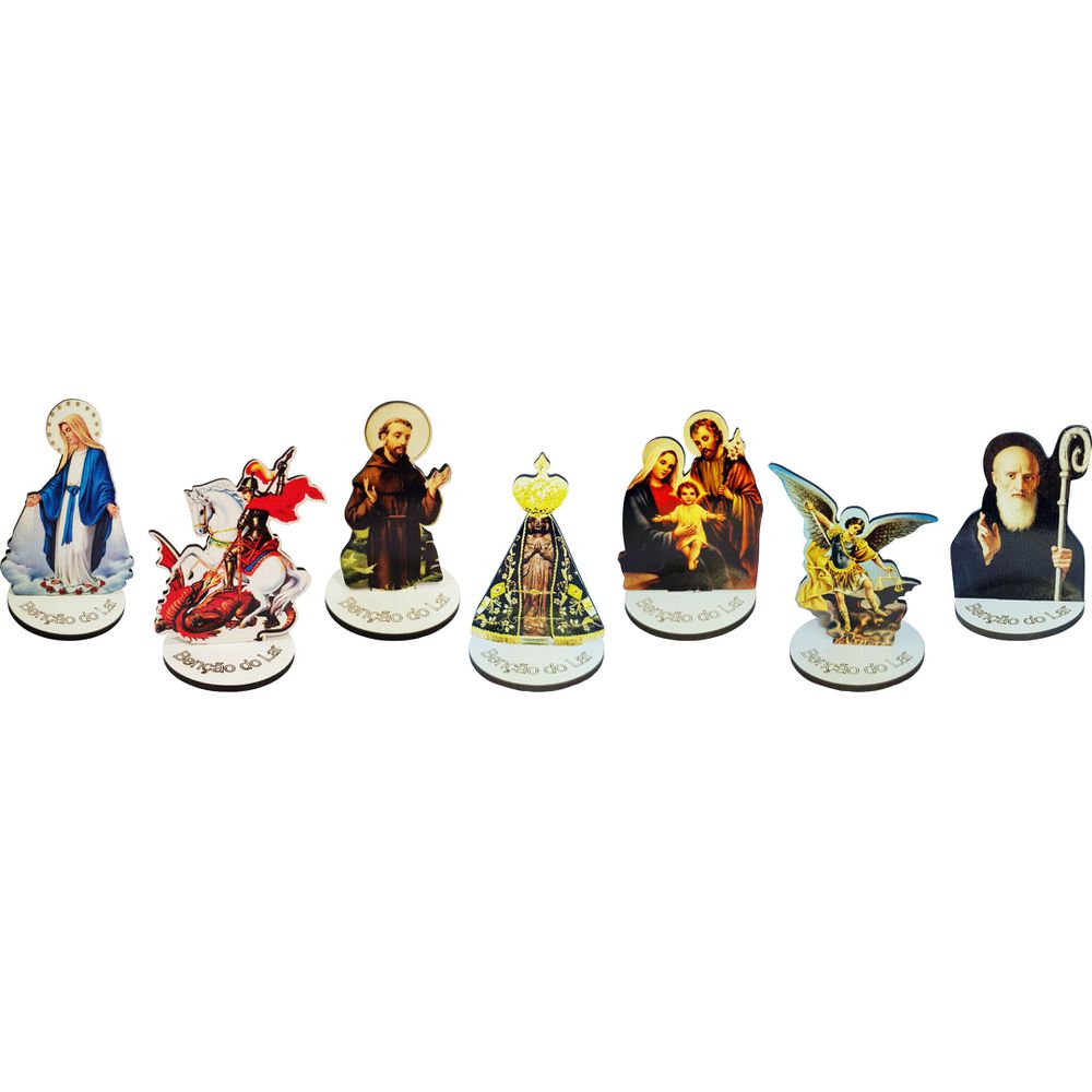 Enfeite De Mesa Mdf - Vários Santos