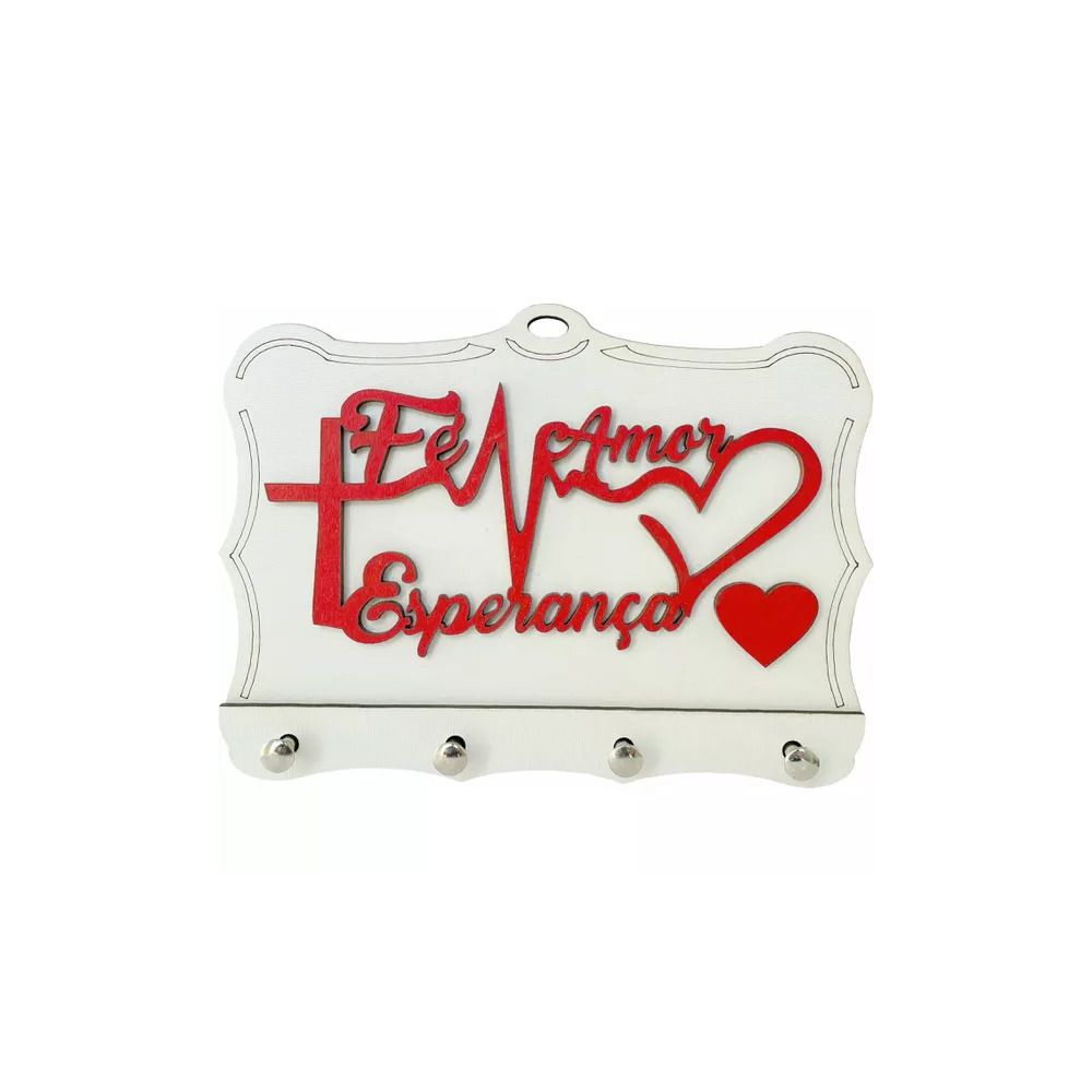 Porta Chave Fé, Amor e Esperança