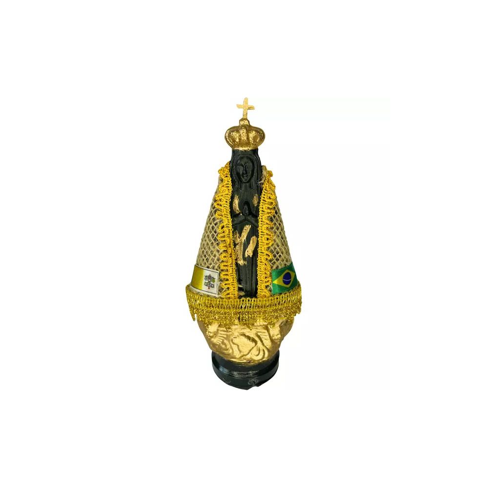 Imagem Barata Nossa Senhora Aparecida 18cm Manto Juta