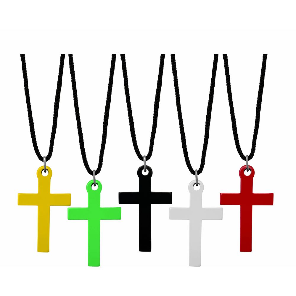 Colar Cordão Com Cruz - Várias Cores