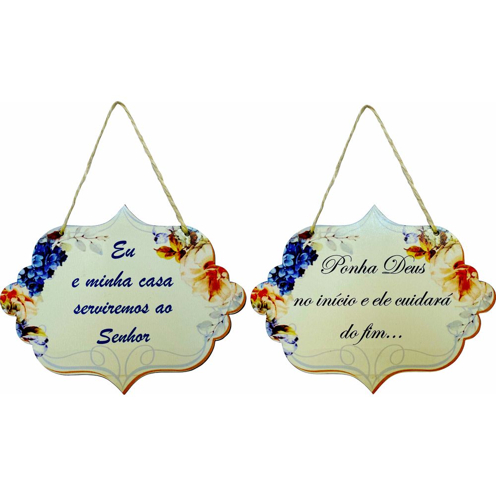 Enfeite Parede Portaplaca Mdf Mensagens Arabesco