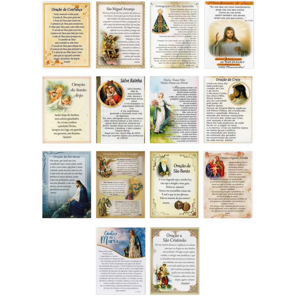 Cartão Postal Religioso Vários Santos