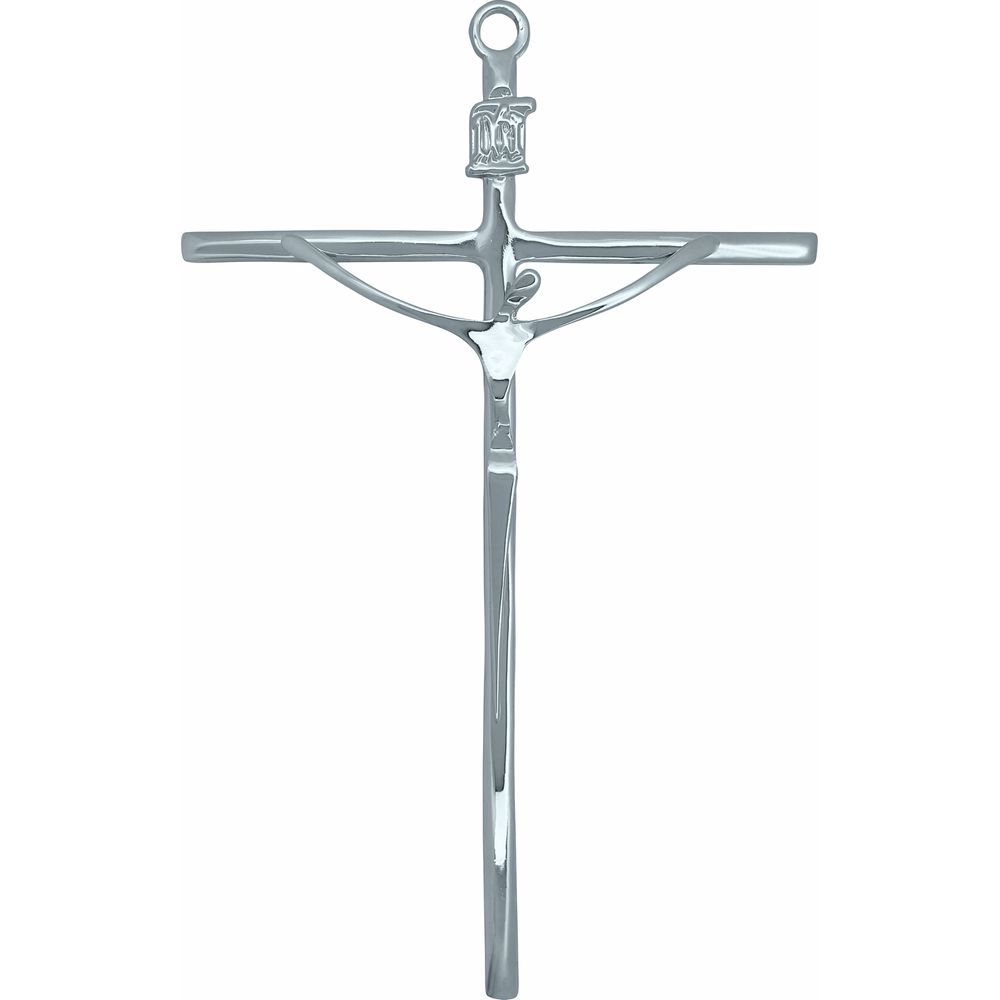 Crucifixo Estilizado 18,5x11,5cm Prateado