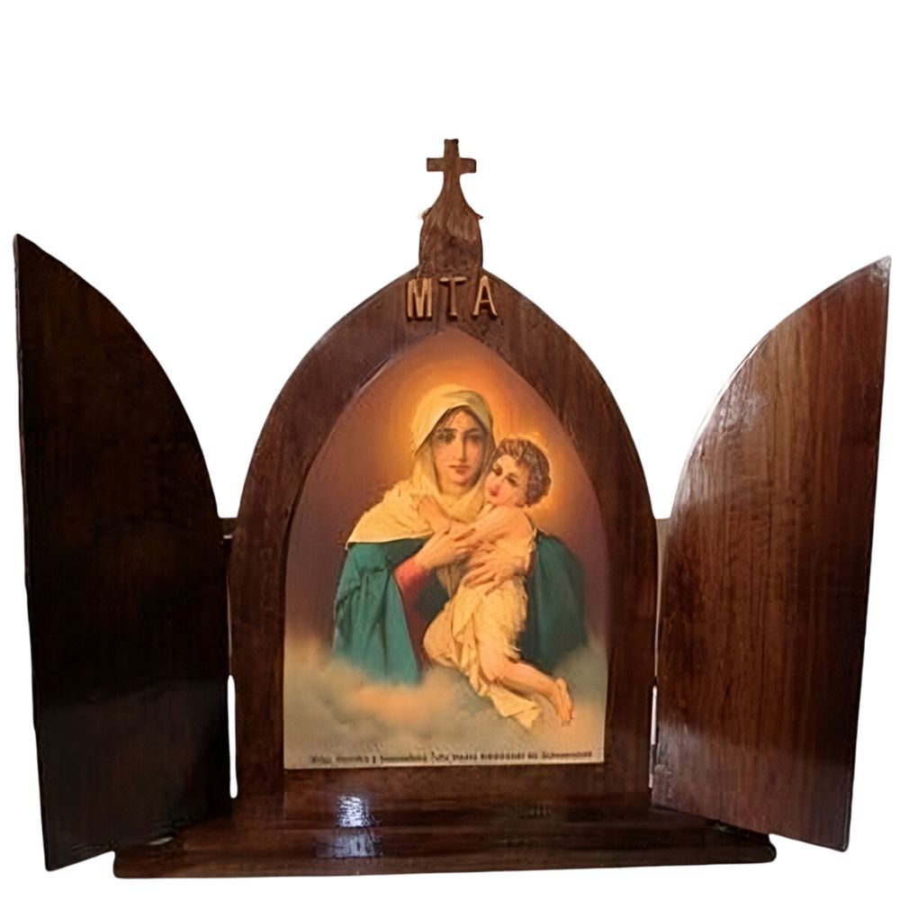 Capela Oratório Mãe Rainha 110x100 Cm Com Porta