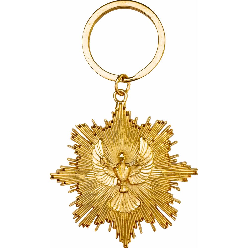 Chaveiro Espírito Santo Raios Dourado