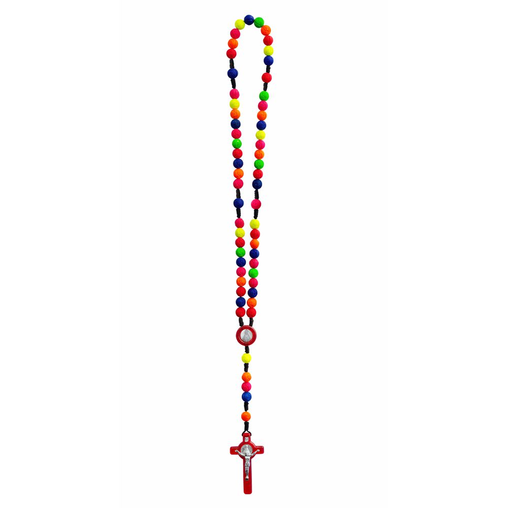 Rosário Terço Multicolorido Fluorescente