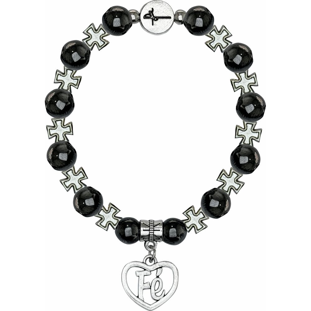 Pulseira Hematita Fé