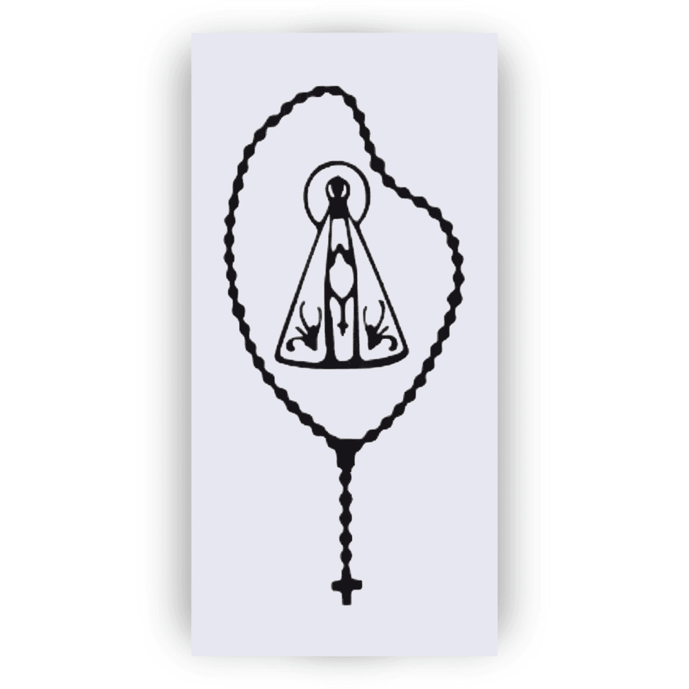 Adesivo Terço Nossa Senhora Aparecida Médio
