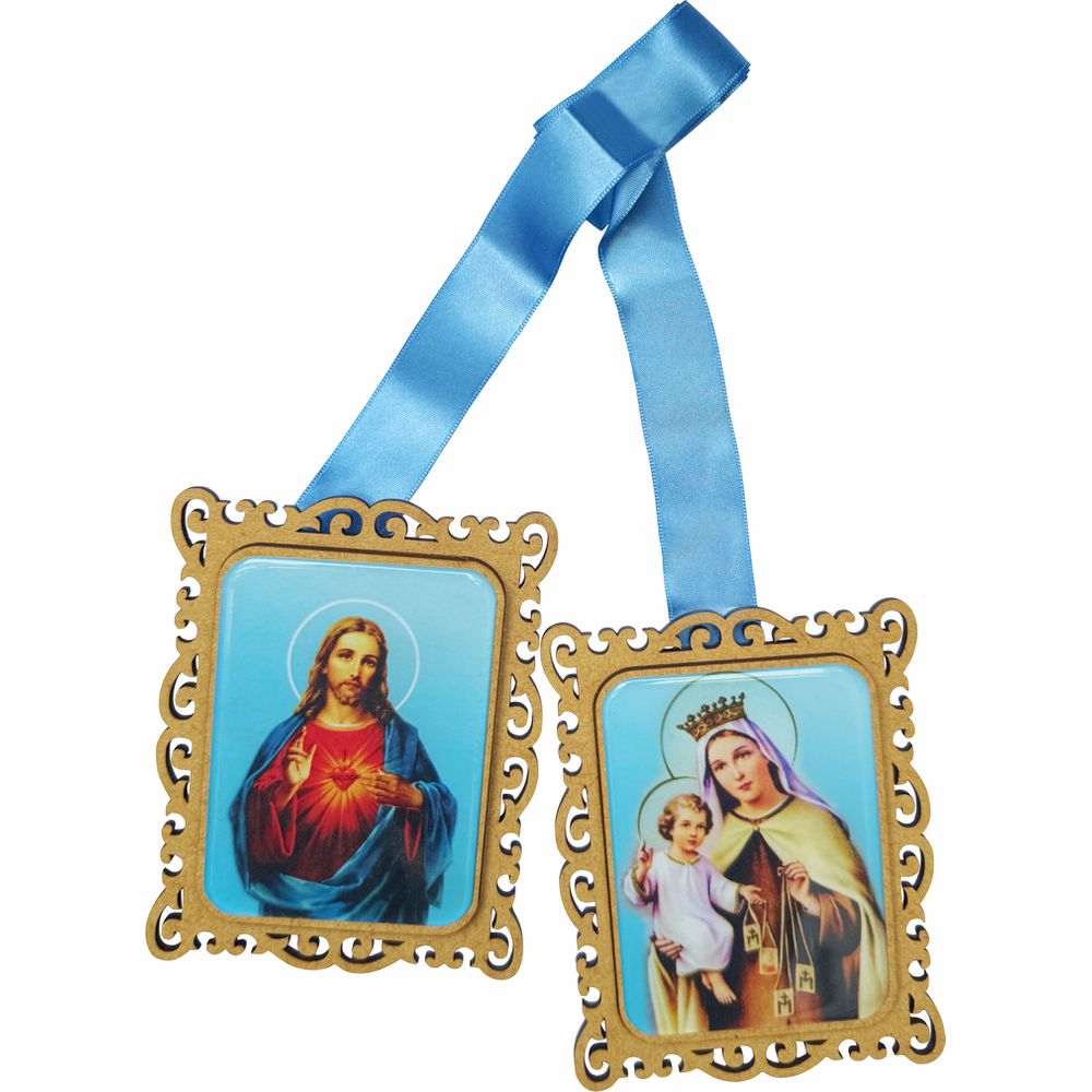 Escapulário Nossa Senhora Do Carmo Porta Mdf 12,5x9,5cm