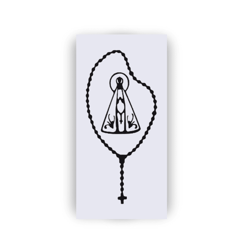 Adesivo Terço Nossa Senhora Aparecida Pequeno