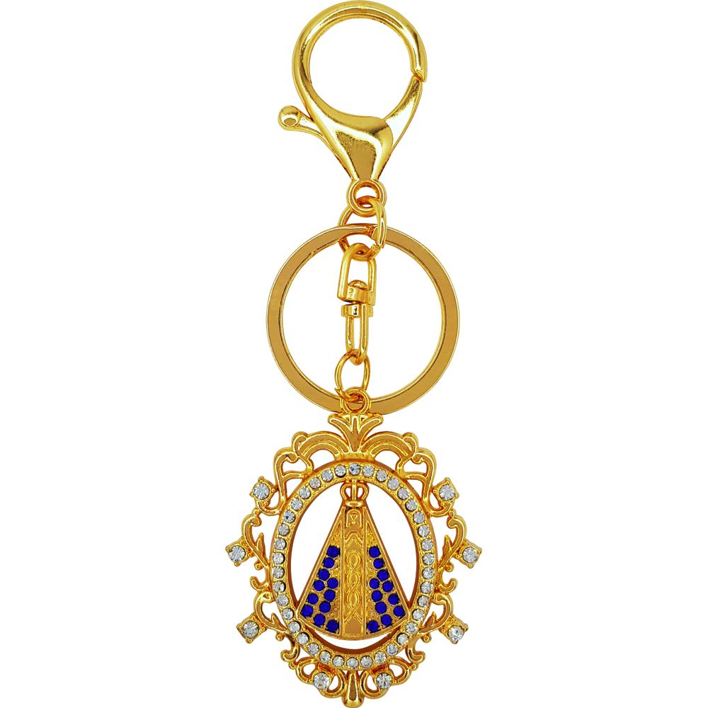 Chaveiro Nossa Senhora Aparecida Oval Trabalhado