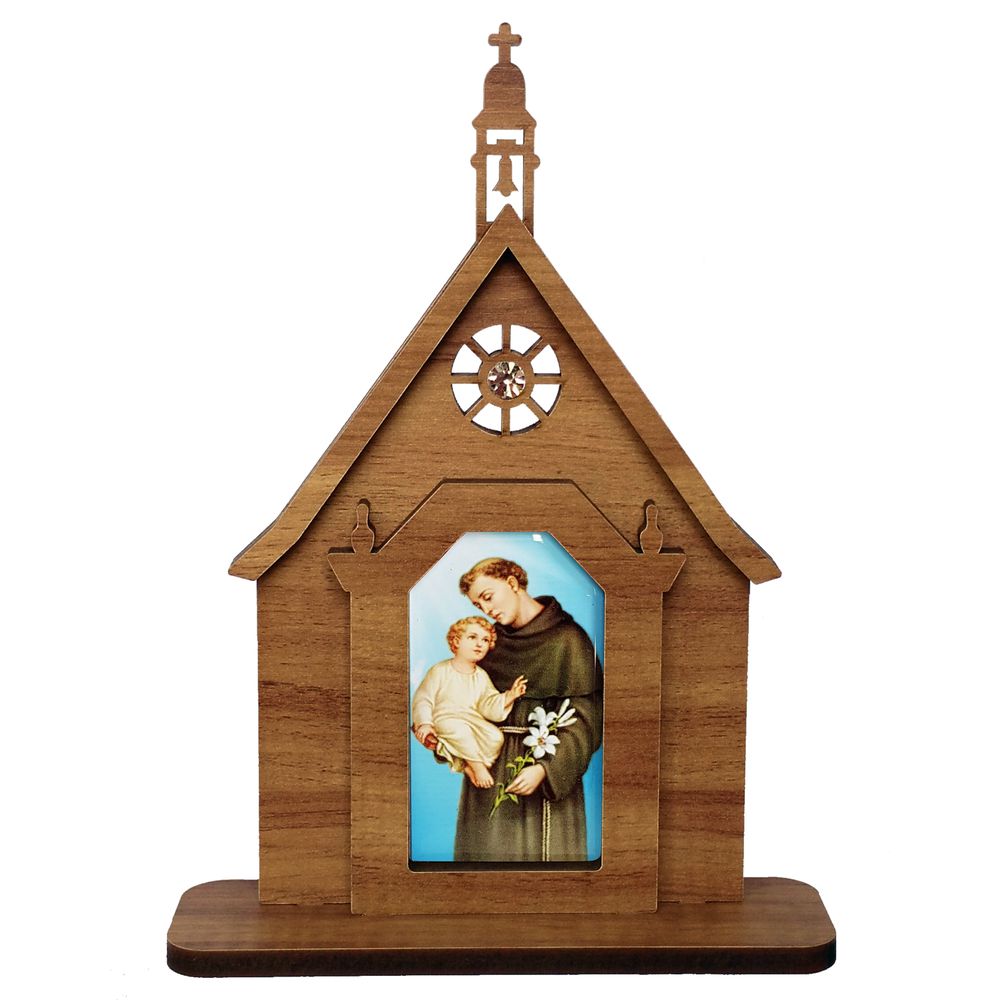 Capela Oratório Com Strass Mdf 15x21cm