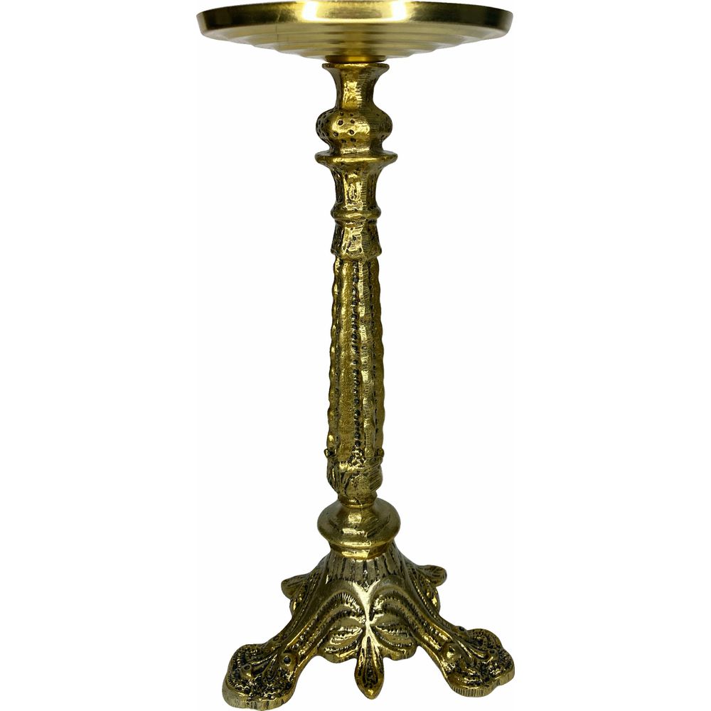 Castiçal Candelabro 30cm Com Prato Base Para Vela 11cm