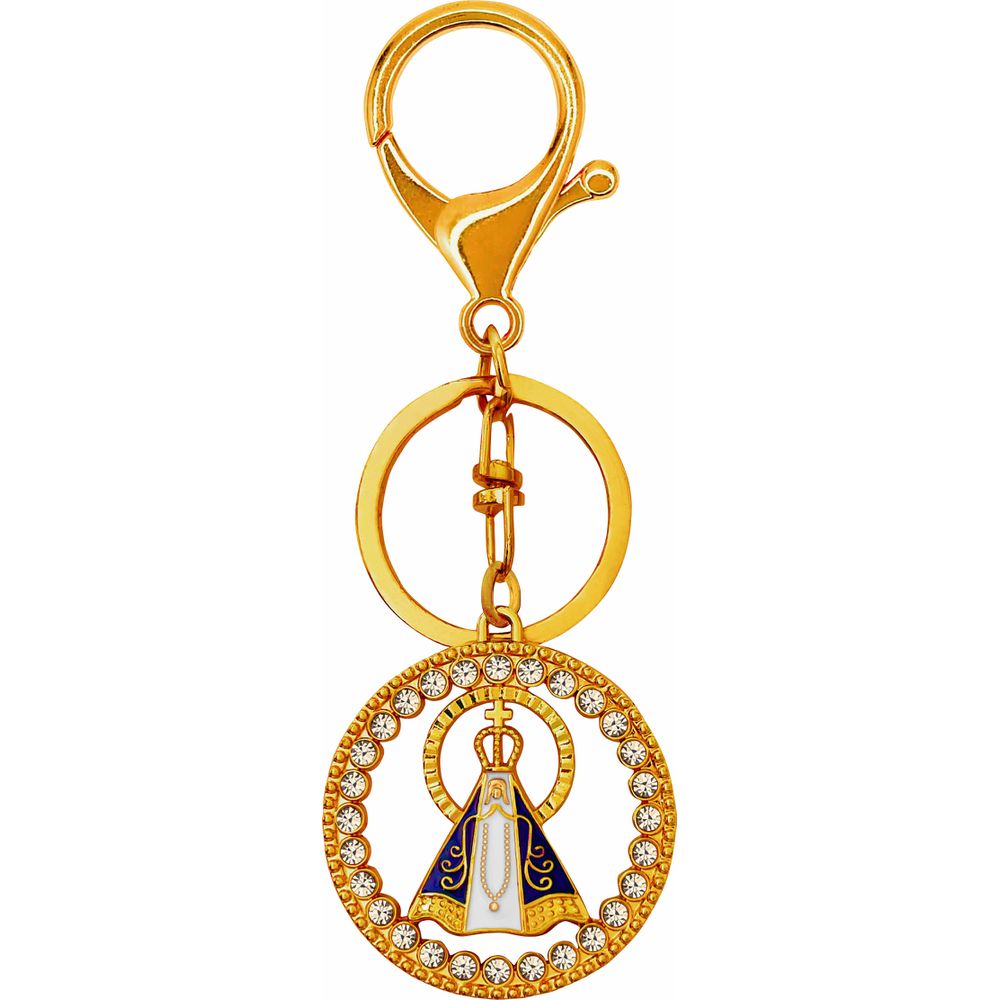 Chaveiro Nossa Senhora Aparecida Redondo Strass
