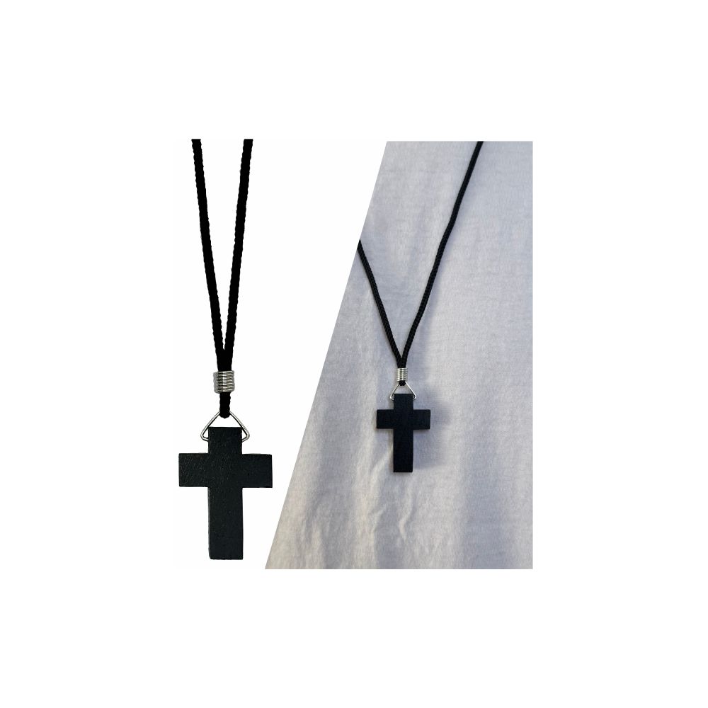 Cordão Cruz Madeira Palito