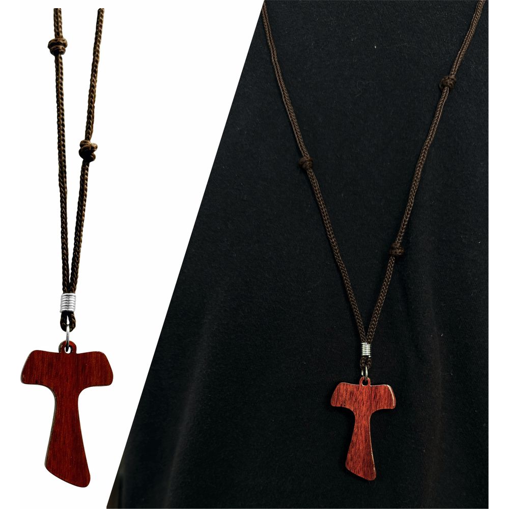 Cordão Tau Franciscano Com 3 Nós