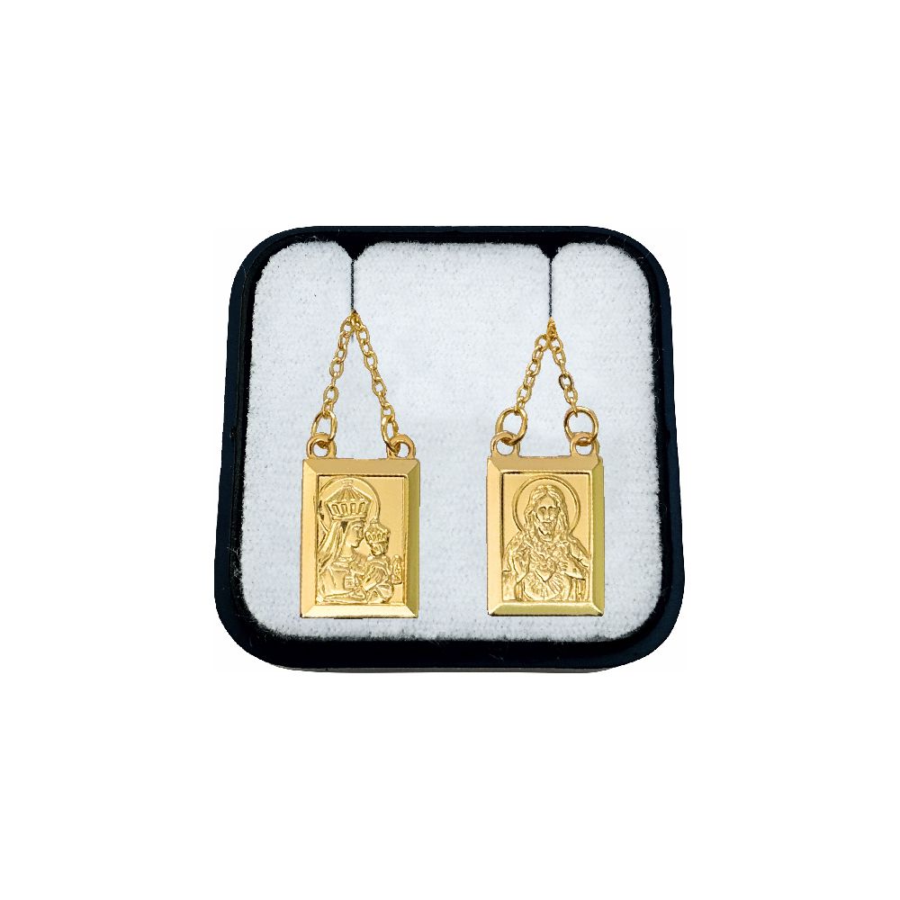 Escapulário Nossa Senhora Do Carmo Folheado a Ouro