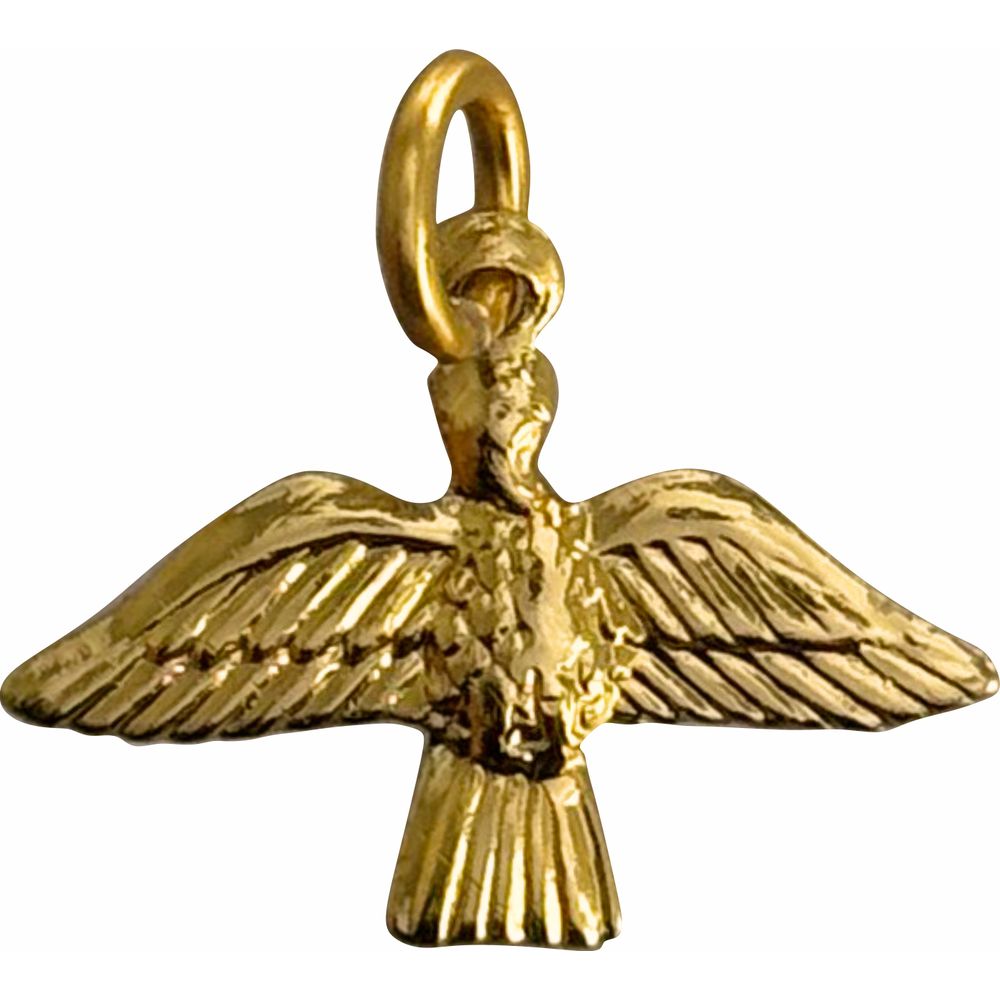 Medalha Pombinha Do Espirito Santo Dourada