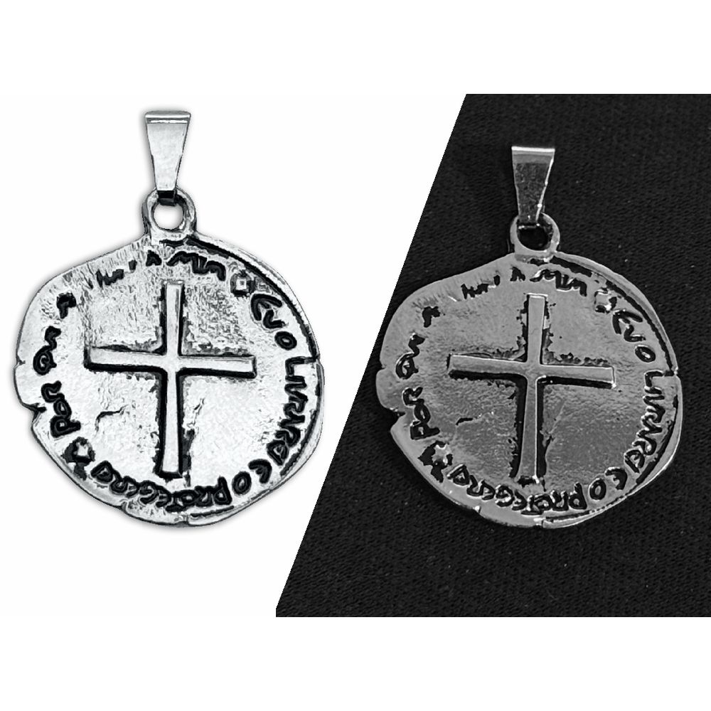 Medalha São Bento Original Duas Cruzes 25 Mm