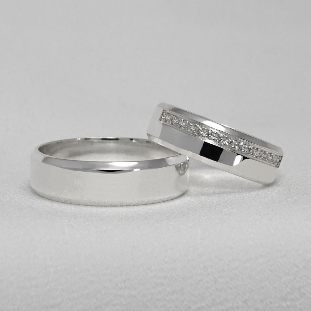 Par de Aliança de namoro com acabamento polido Bridal Bow - Par