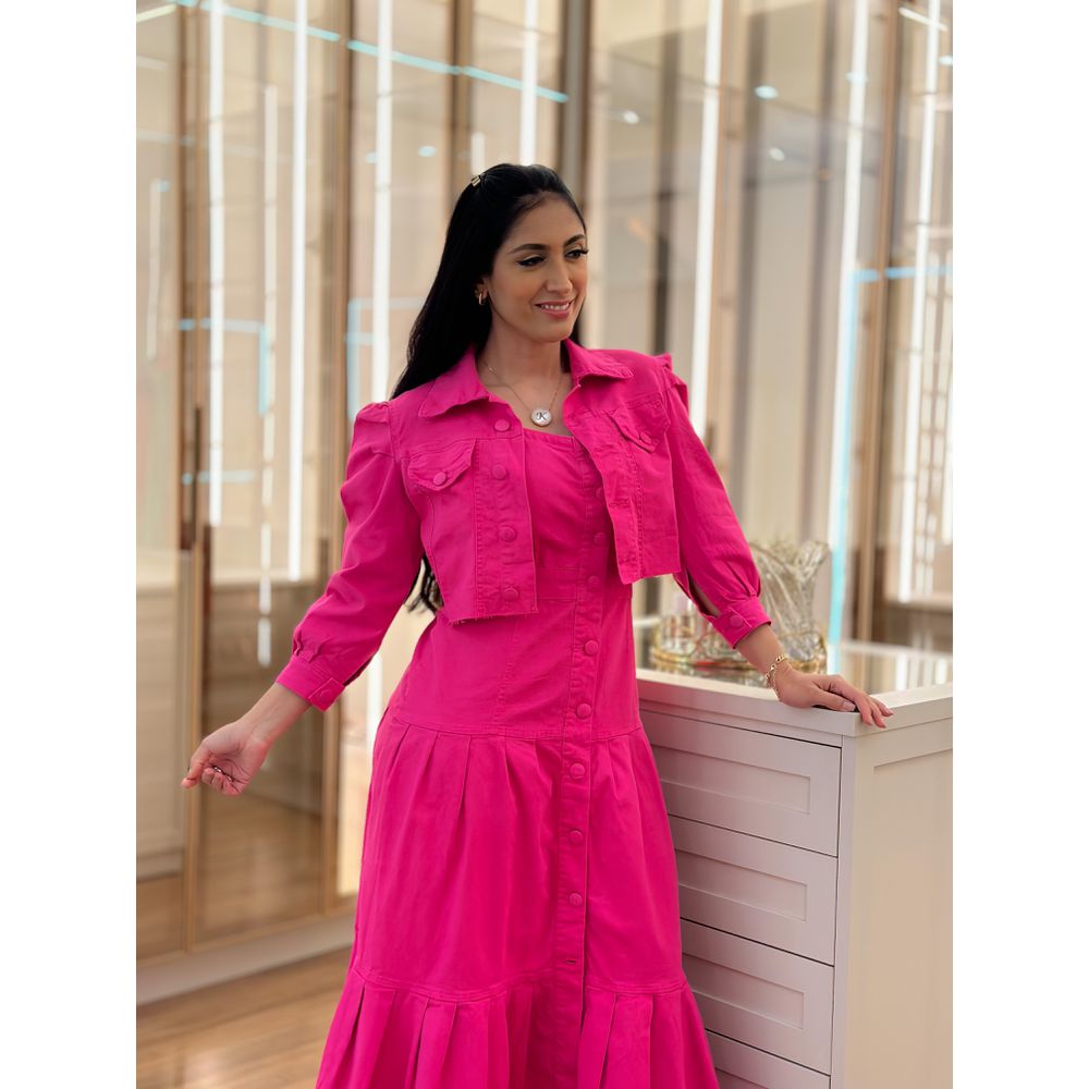 Jaqueta Nathy Jeans Rosa Chiclete