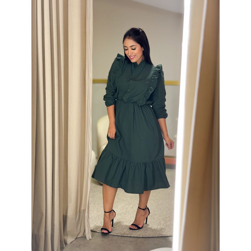 Vestido Lauane Verde Militar