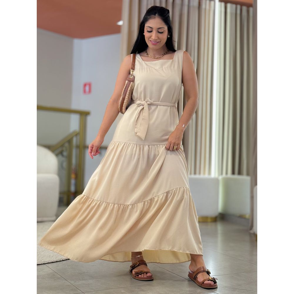 Vestido Pamela Areia