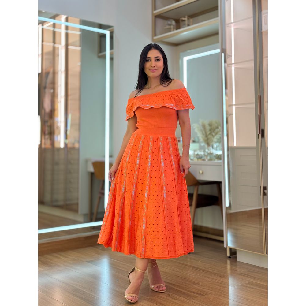 Vestido Debora Laranja