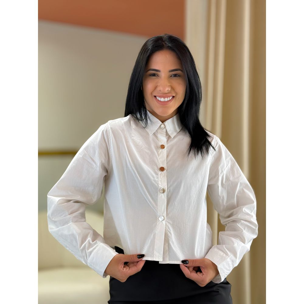 Camisa Cropped Melissa Off White
