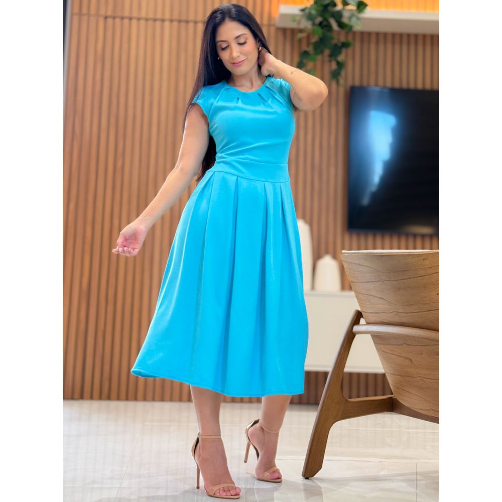 Vestido Susana Azul Piscina