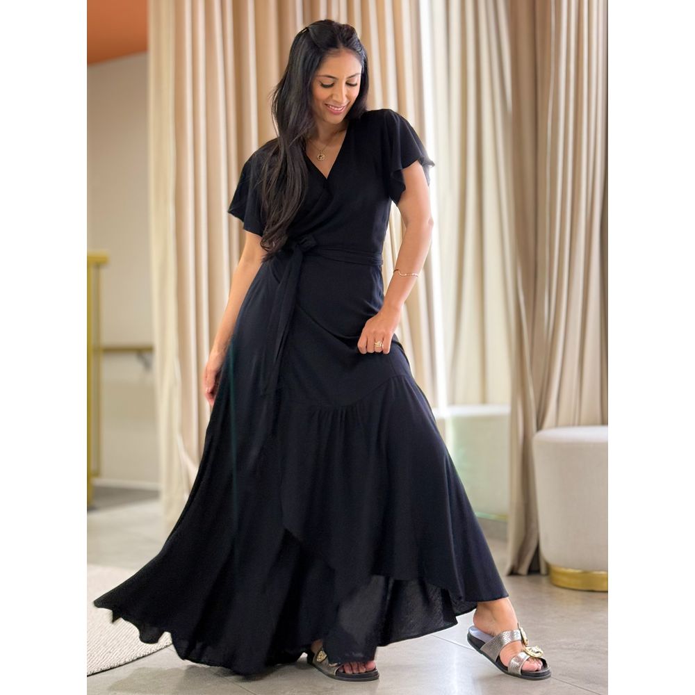 Vestido Daiana Transpassado Preto