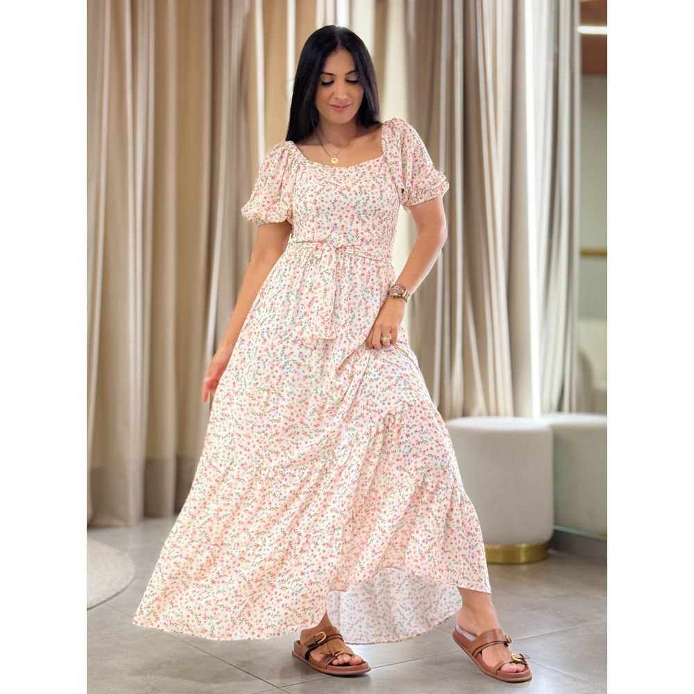 Vestido Bela Off Floral