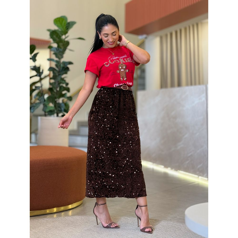 Saia Larissa Marrom