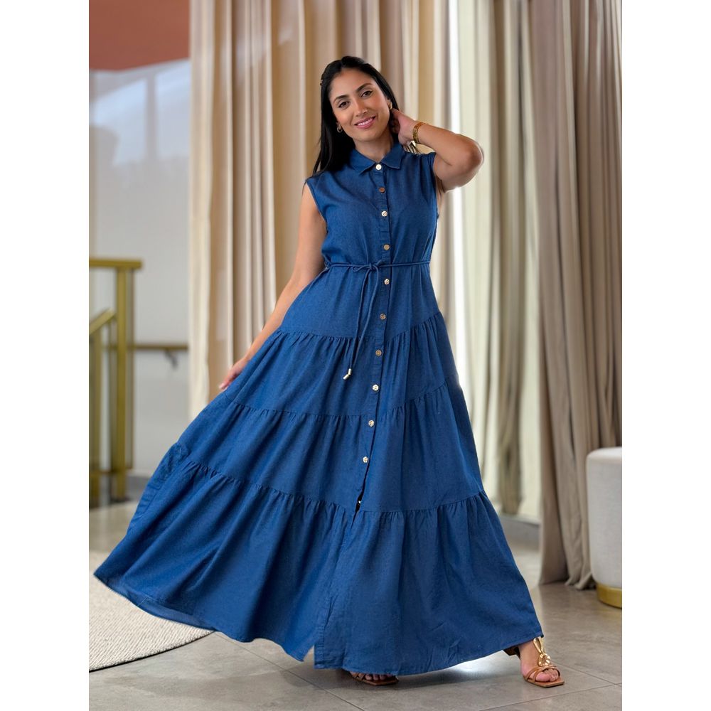 Vestido Lavinia Azul Jeans Escuro