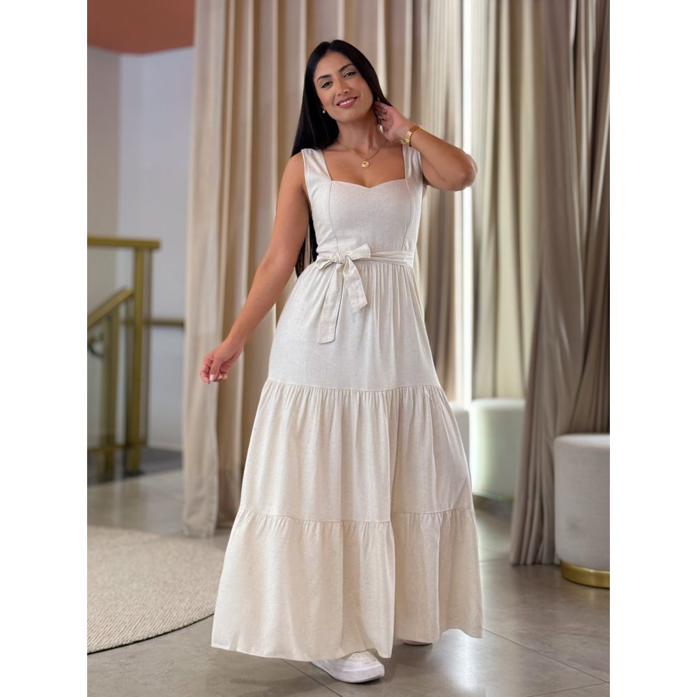 Vestido Betina Cru Linho