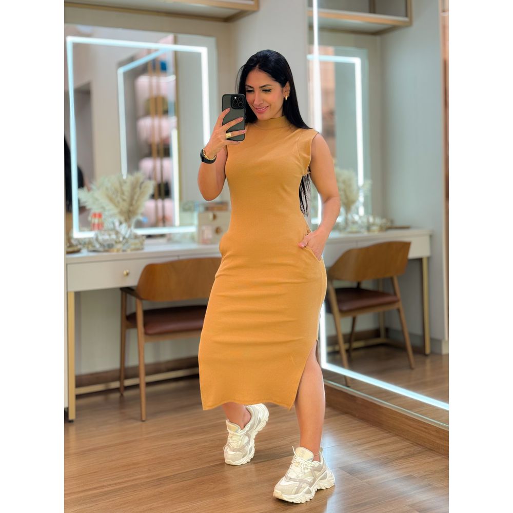 Vestido Isis Caramelo